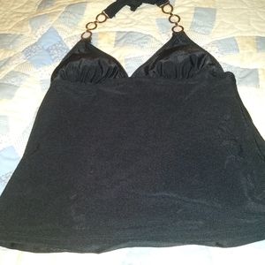 Mrs. America black tankini top